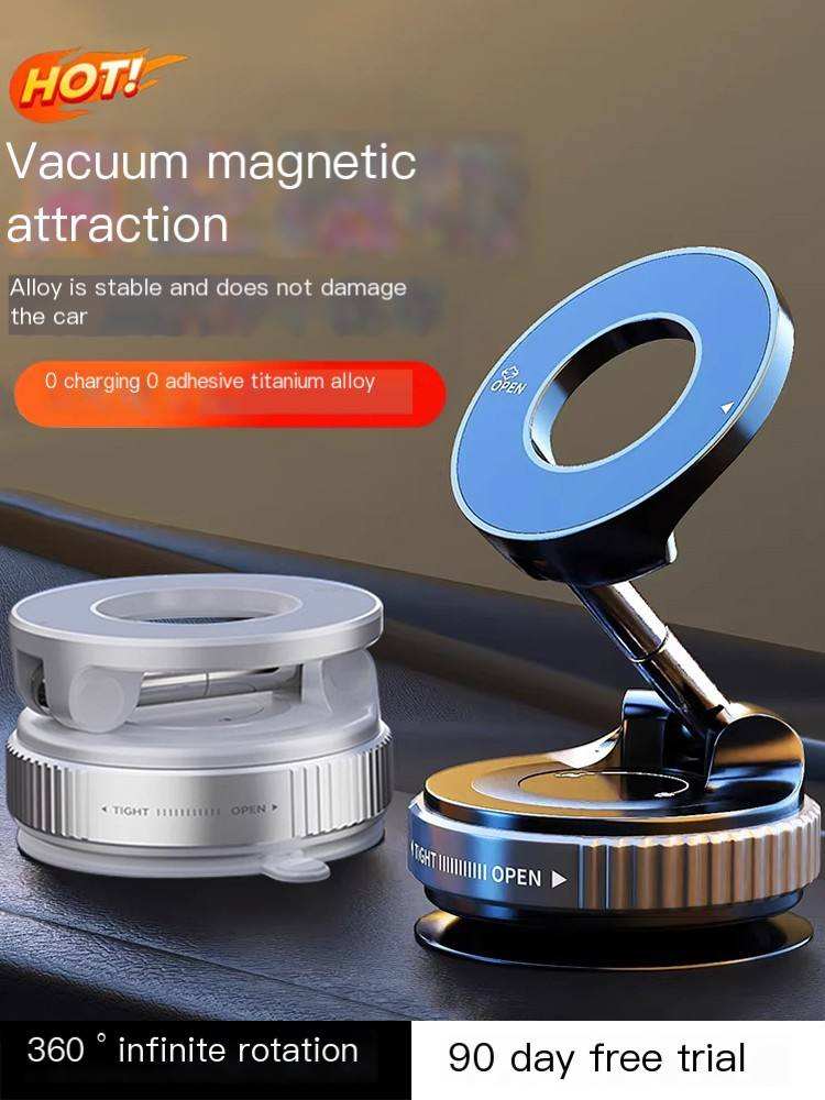 Liheng Universal 360 Adjustable Magnetic Car Phone Holder - Car Mount, Suction Cup, Zinc Alloy